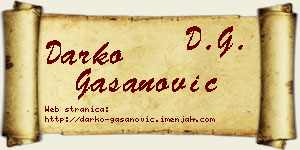 Darko Gašanović vizit kartica